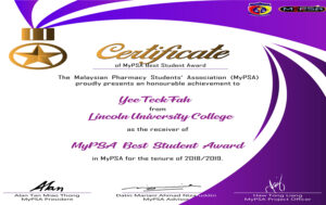 MyPSA Best Student Award