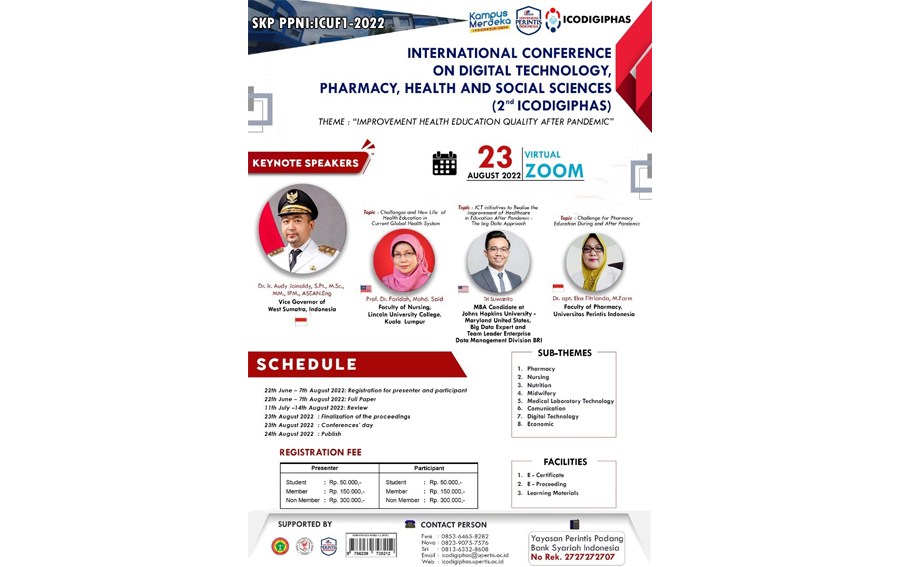 International Conference on Digital Technology, Pharmacy, Health and Social Sciences (2nd ICODIGIPHAS)