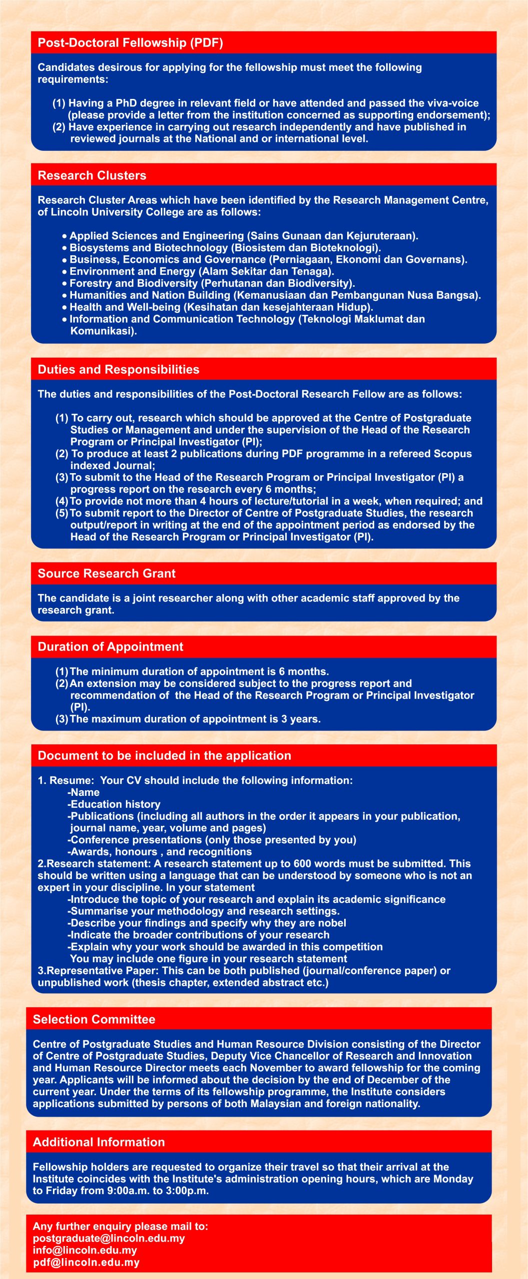 Post-Doctoral Fellowship